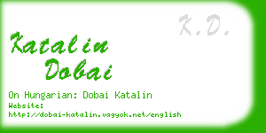 katalin dobai business card